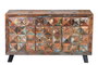GINER Y COLOMER Buffet en bois recyclé multicolore